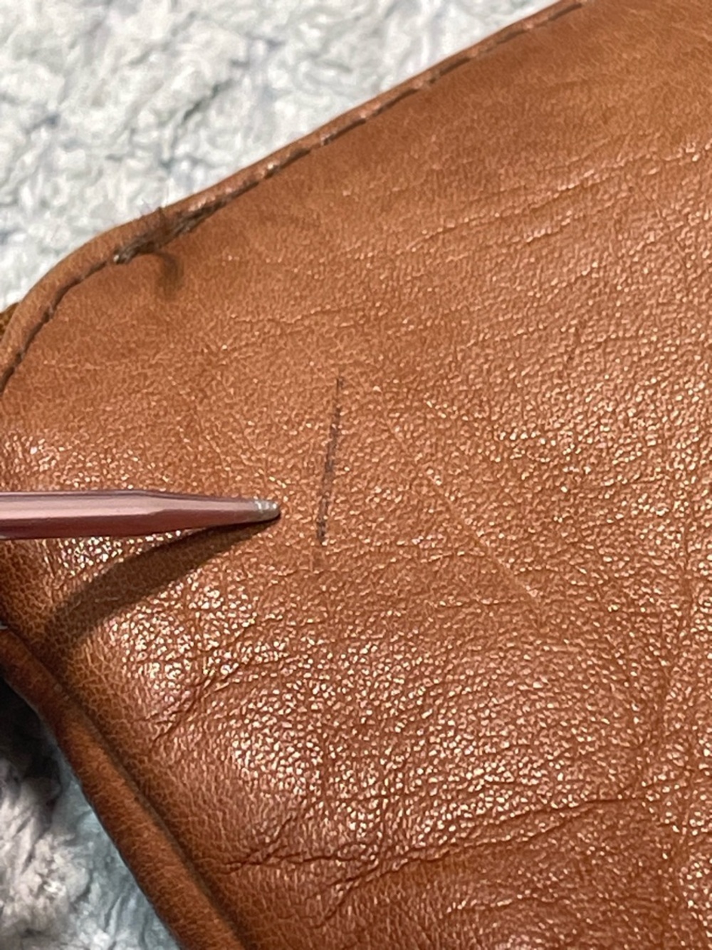 Vintage Y2K Wilson’s Adventure Bound Brown Leather Two Handle Purse Bag Tote - Picture 12 of 16